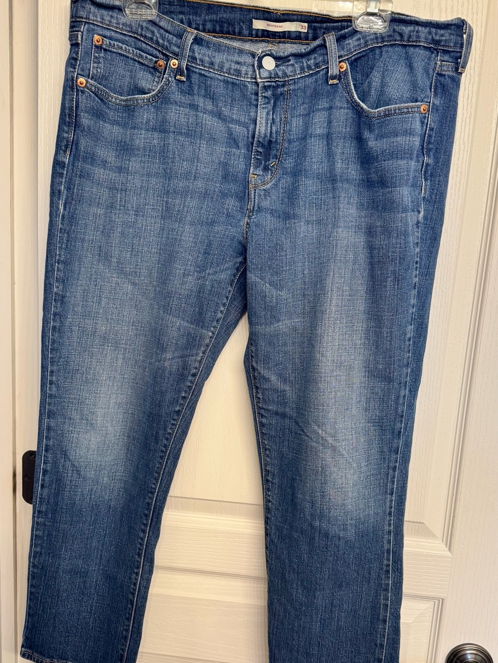 Levi's Boyfriend Jeans in Washed Blue
